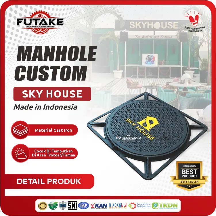 manhole medium duty custom sky house diameter 62 cm
