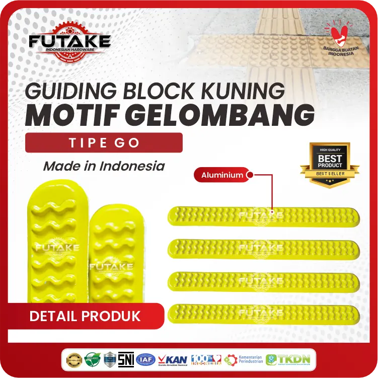 Tactile Aluminium Go Kuning 24 x 4 cm