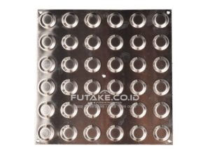 ubin guiding block stainless steel motif bulat plat
