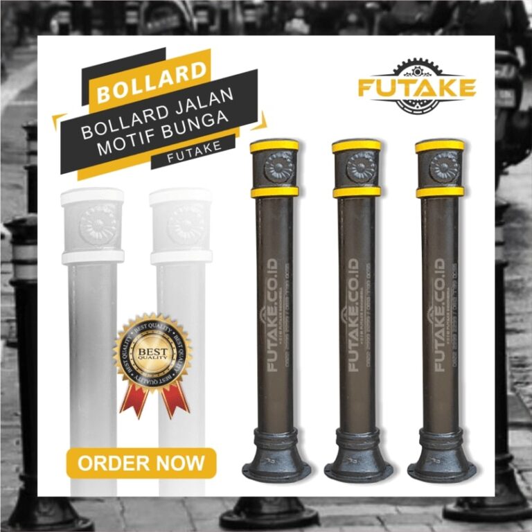 bollard jalan motif bunga 2