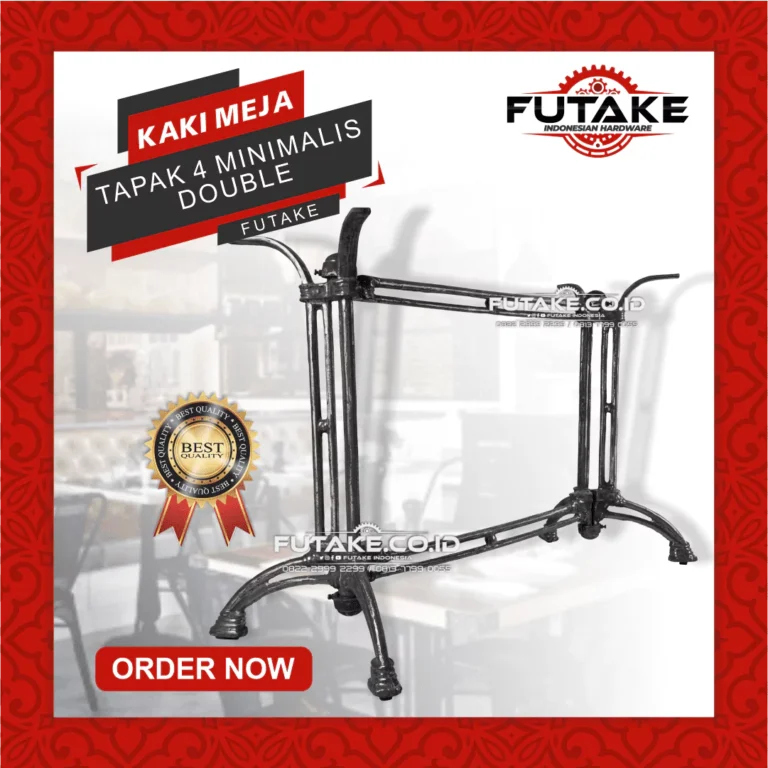 kaki meja tapak 4 minimalis double