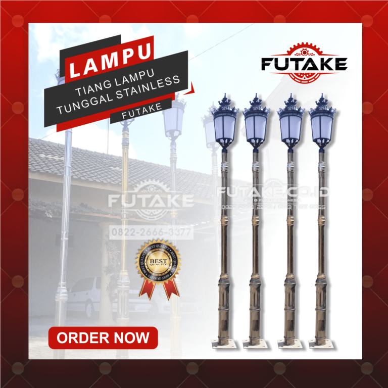 tiang lampu tunggal stainless