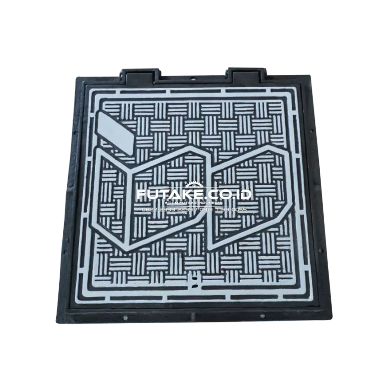 manhole cover 80 x 80 cm abstract