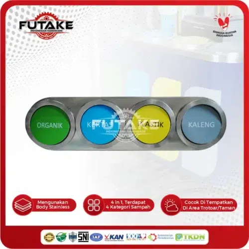 tampilan-atas-Tempat-Sampah-Stainless-4-in-1-500x500
