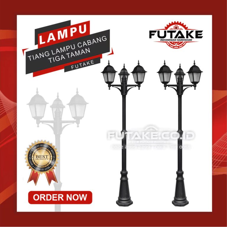 tiang lampu cabang tiga taman