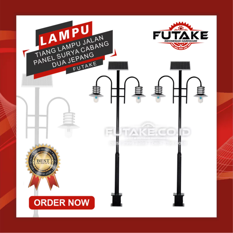 tiang lampu jalan panel surya cabang dua jepang