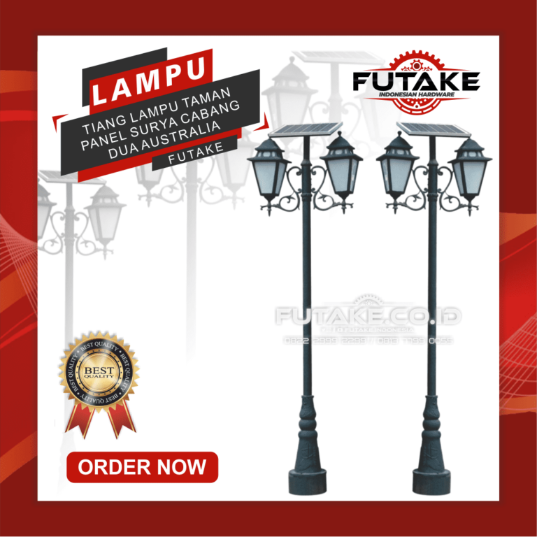 tiang lampu taman panel surya cabang dua australia