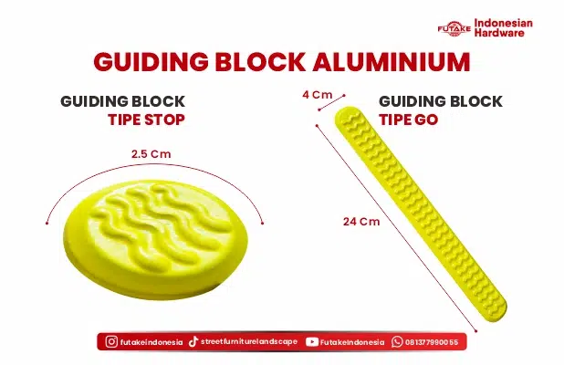 ukuran guiding block aluminium
