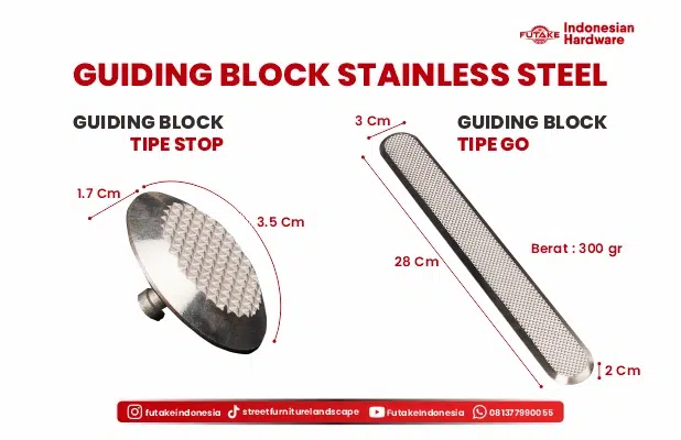 ukuran guiding block stainless steel
