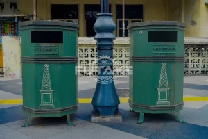 Tempat Sampah Besi untuk Taman Kota