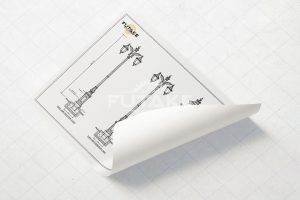 gambar teknik tiang lampu pju