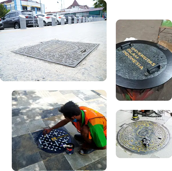 Solusi teknis manhole cover besi cor dari Futake Pedestrian
