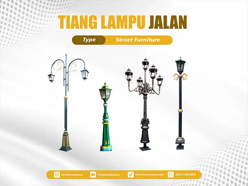 Futake jual tiang PJU berkualitas bisa custom sesuai dengan kebutuhan proyek