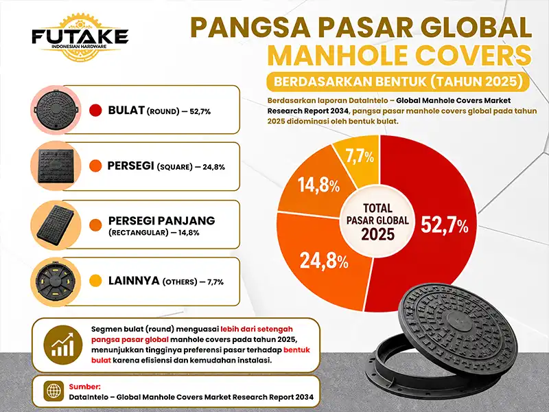 infografis pasar manhole cover global berdasarkan riset
