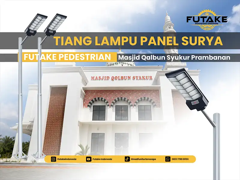 proyek tiang lampu tenaga surya di masjid