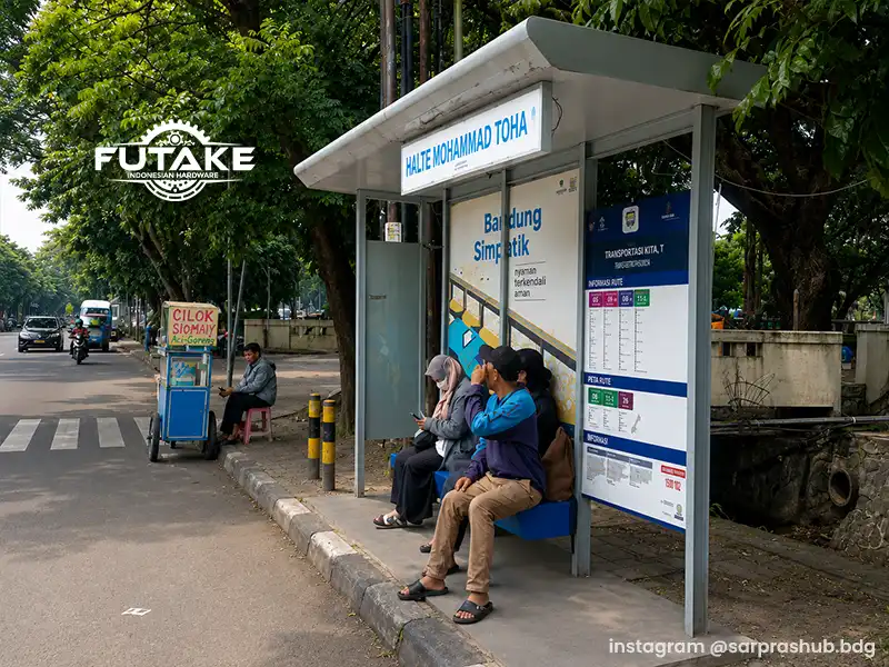 shalter menjadi pelengkap fasilitas di lingkup kawasan jalan raya