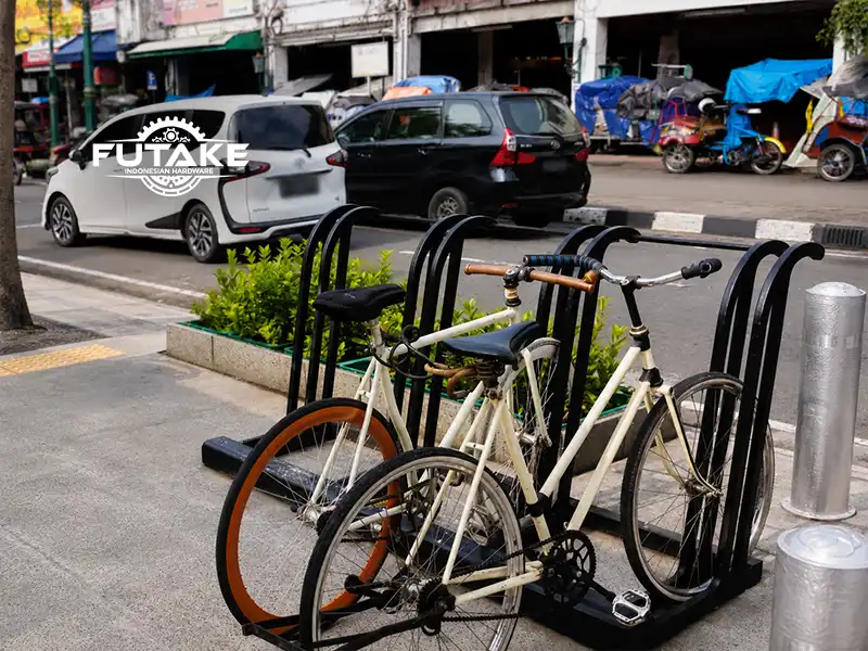 tempat parkir sepeda yang bisa digunakan untuk fasilitas kota